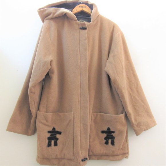 Vintage Jackets & Blazers - Vintage Newfoundland Hooded Parka with Inuksuk